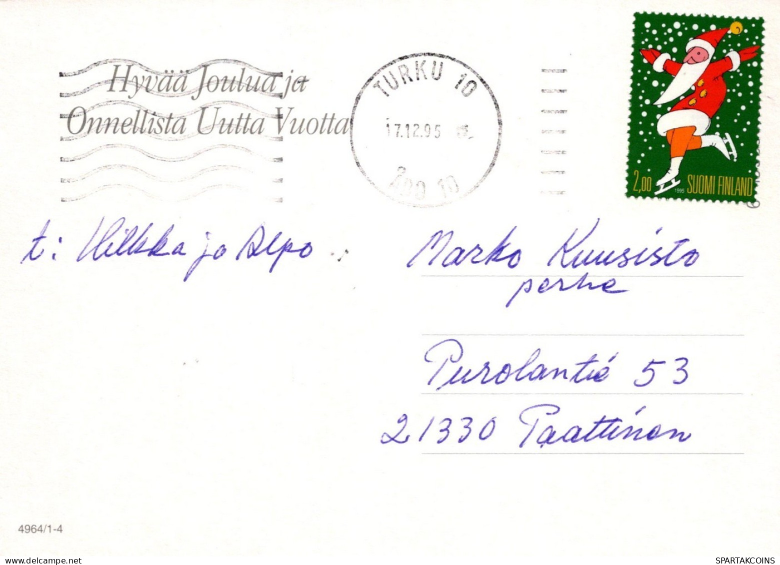 ÁNGEL NAVIDAD Vintage Tarjeta Postal CPSM #PAH972.A - Engel