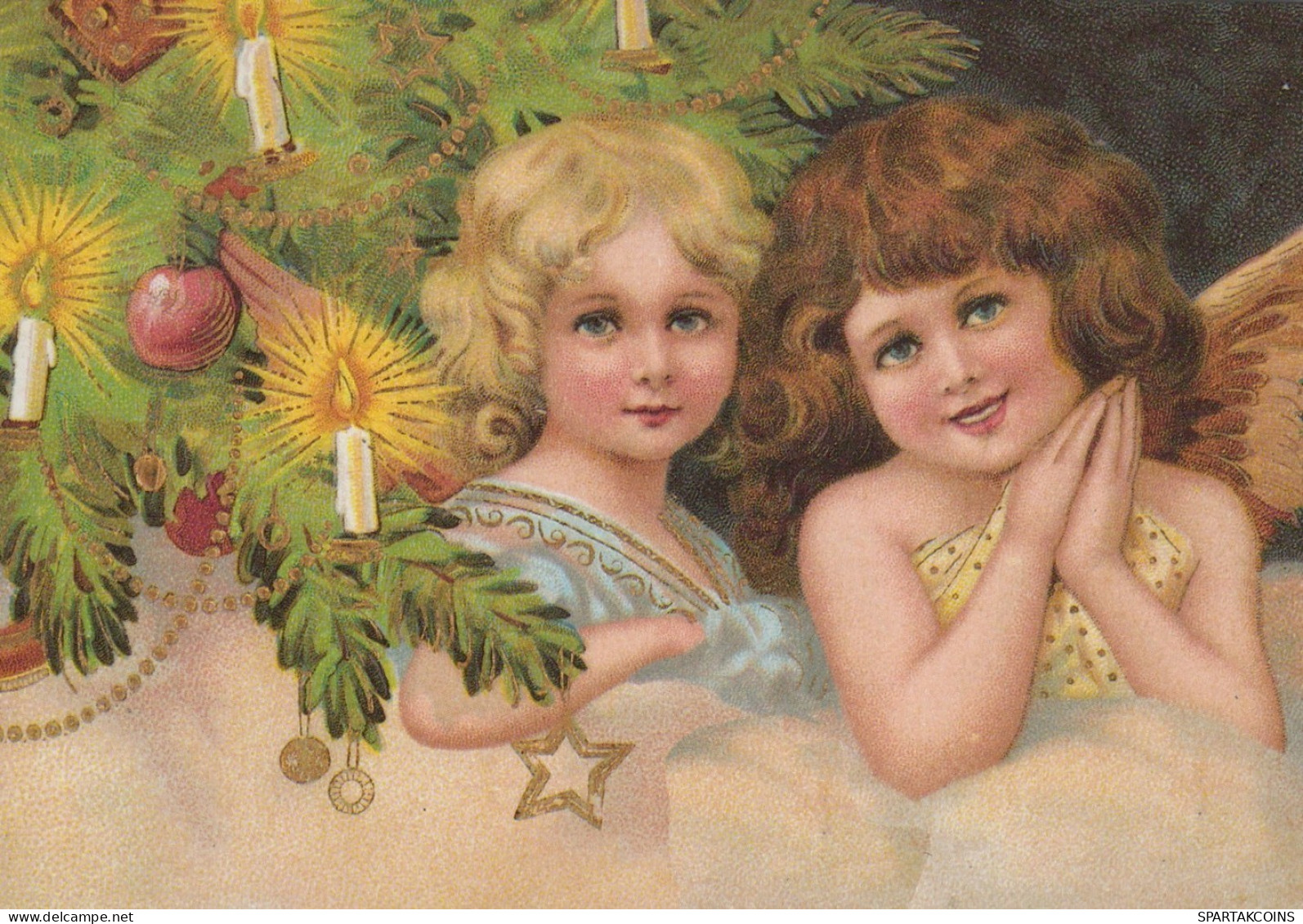 ANGEL CHRISTMAS Holidays Vintage Postcard CPSM #PAH044.A - Angels