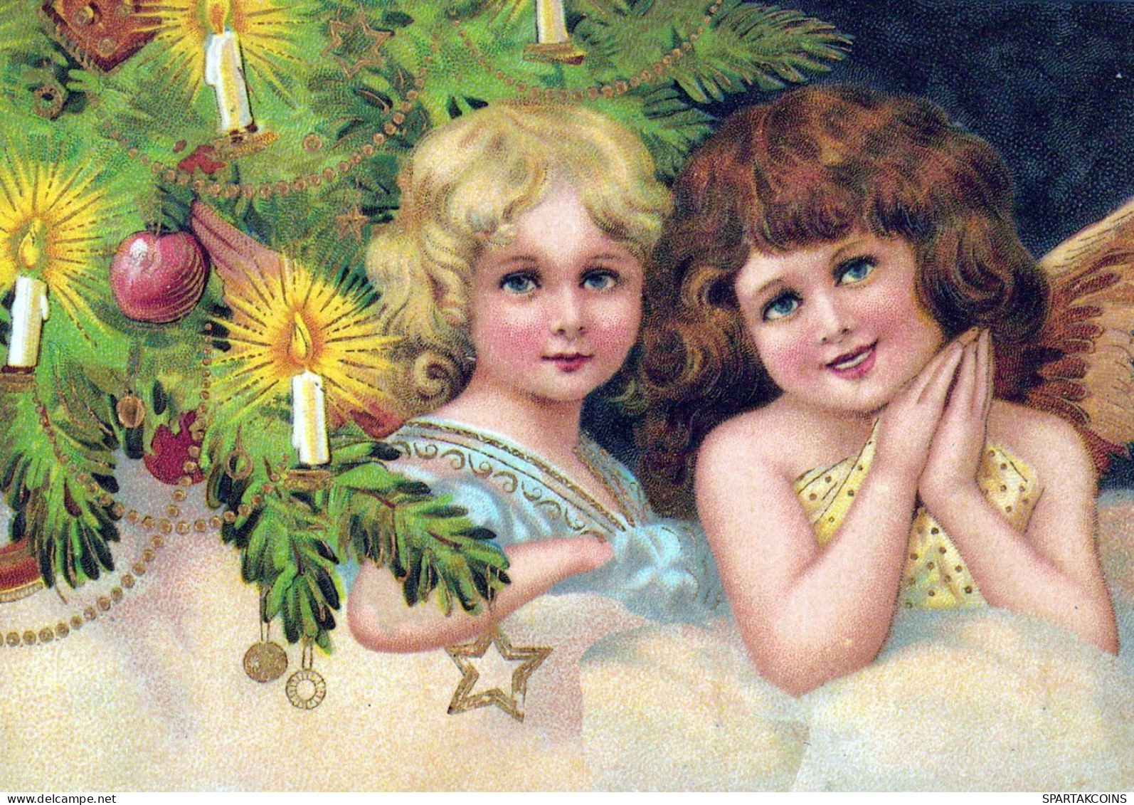 ANGEL CHRISTMAS Holidays Vintage Postcard CPSM #PAH044.A - Angels