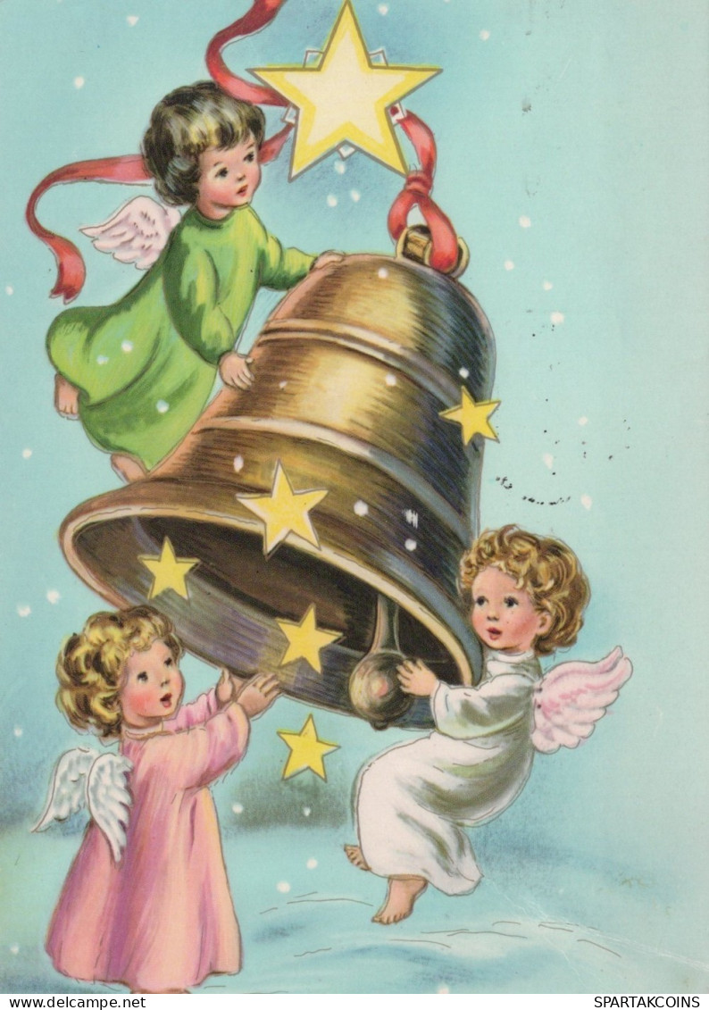 ENGEL WEIHNACHTSFERIEN Feiern & Feste Vintage Ansichtskarte Postkarte CPSM #PAG997.A - Angels