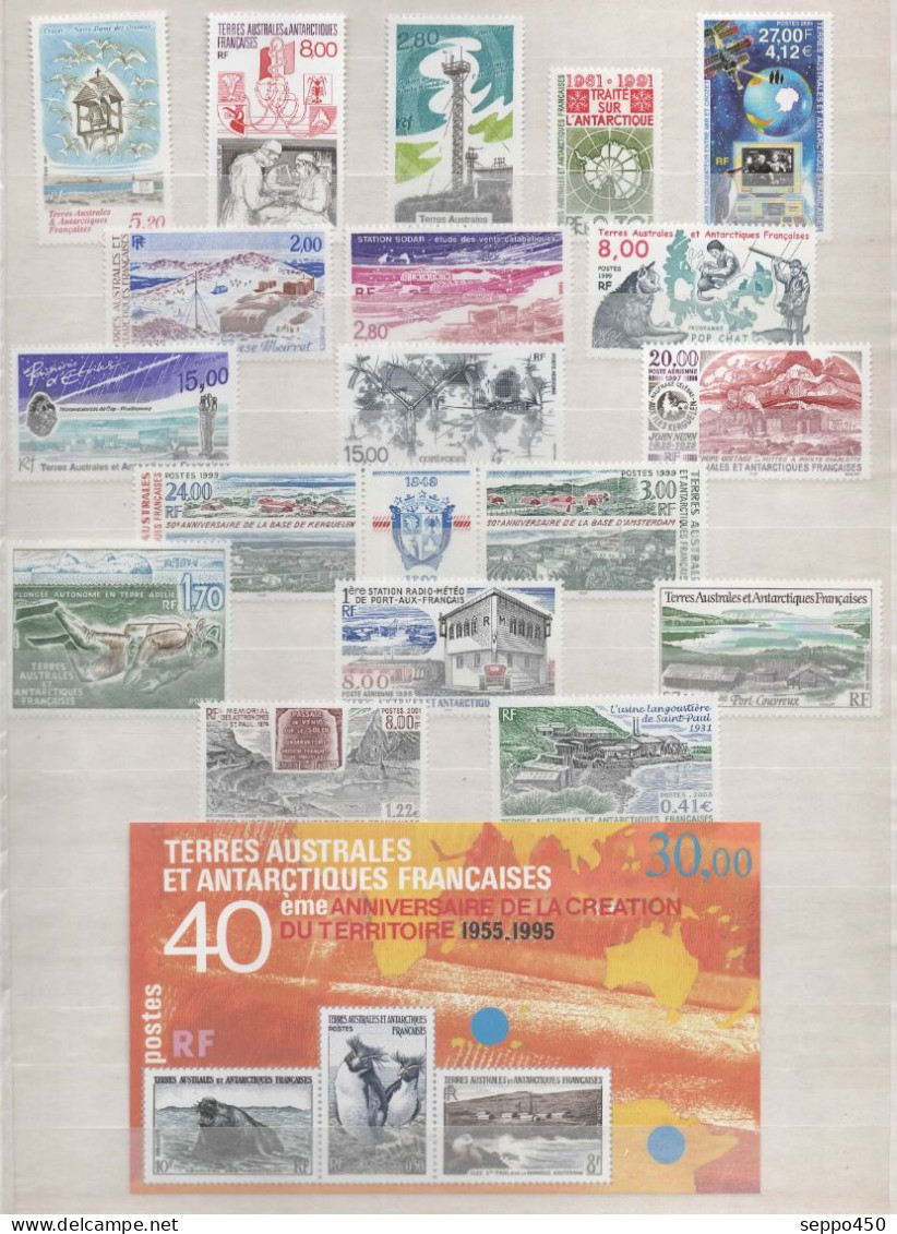 1996-2005 , LOT TP NEUFS **TERRES AUSTRALES ET ANTARTIQUES FRANCAISES + FEUILLETS+CARNET+LIVRE+CARNET STAMPS BRIEFMARKEN - Collections, Lots & Series