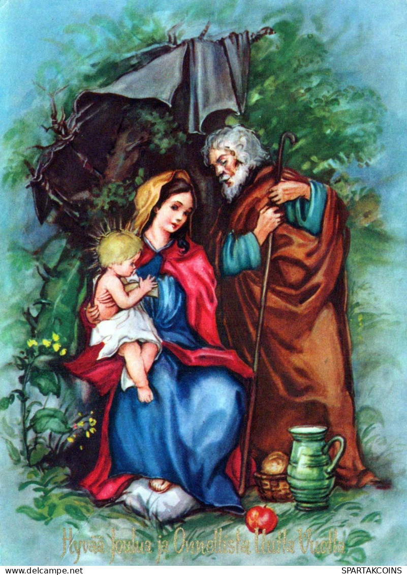 Virgen Mary Madonna Baby JESUS Christmas Religion Vintage Postcard CPSM #PBB937.A - Vierge Marie & Madones