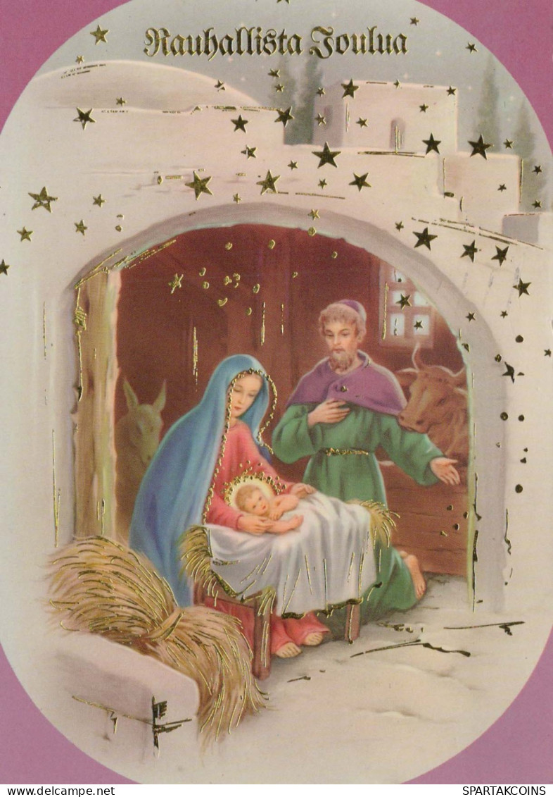 Vierge Marie Madone Bébé JÉSUS Noël Religion Vintage Carte Postale CPSM #PBB880.A - Jungfräuliche Marie Und Madona