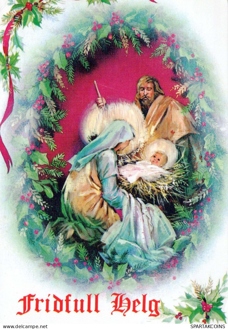 Virgen María Virgen Niño JESÚS Navidad Religión Vintage Tarjeta Postal CPSM #PBB753.A - Maagd Maria En Madonnas