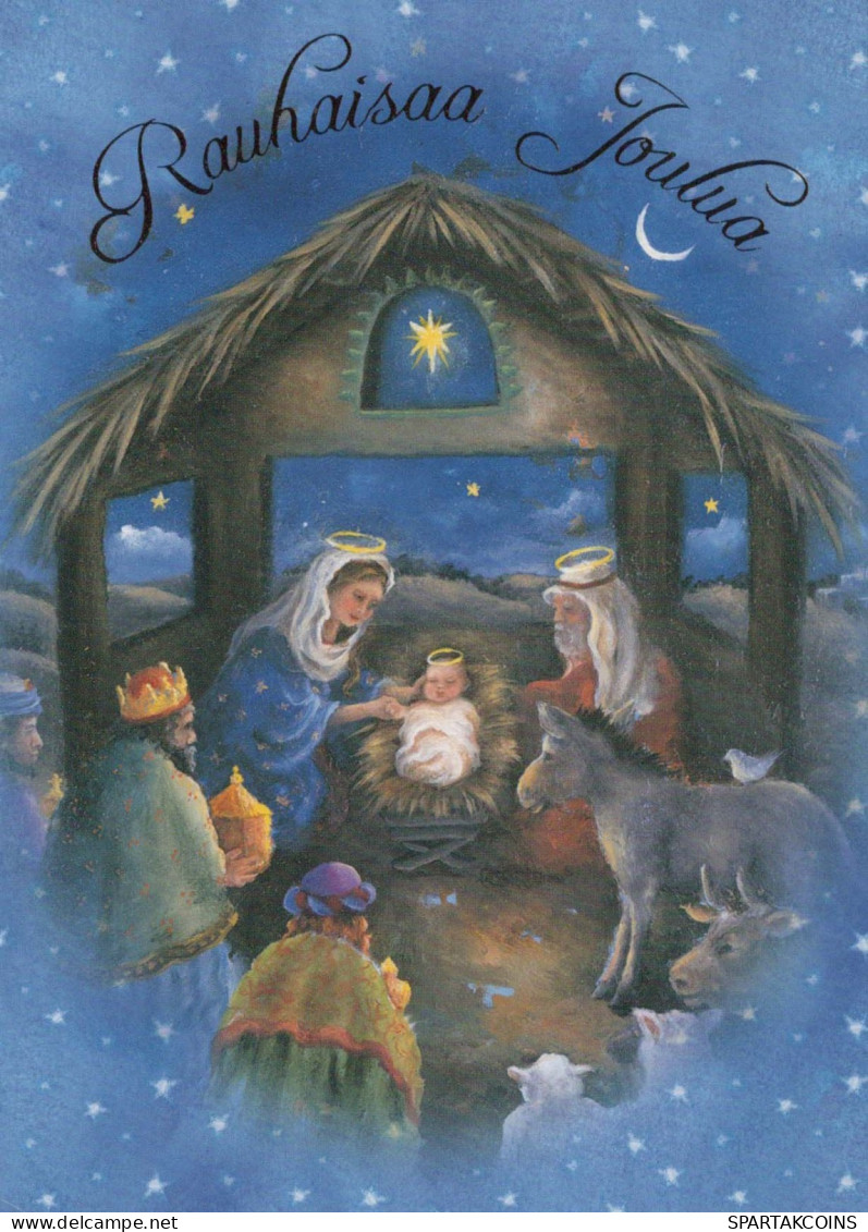 Jungfrau Maria Madonna Jesuskind Weihnachten Religion Vintage Ansichtskarte Postkarte CPSM #PBP886.A - Maagd Maria En Madonnas