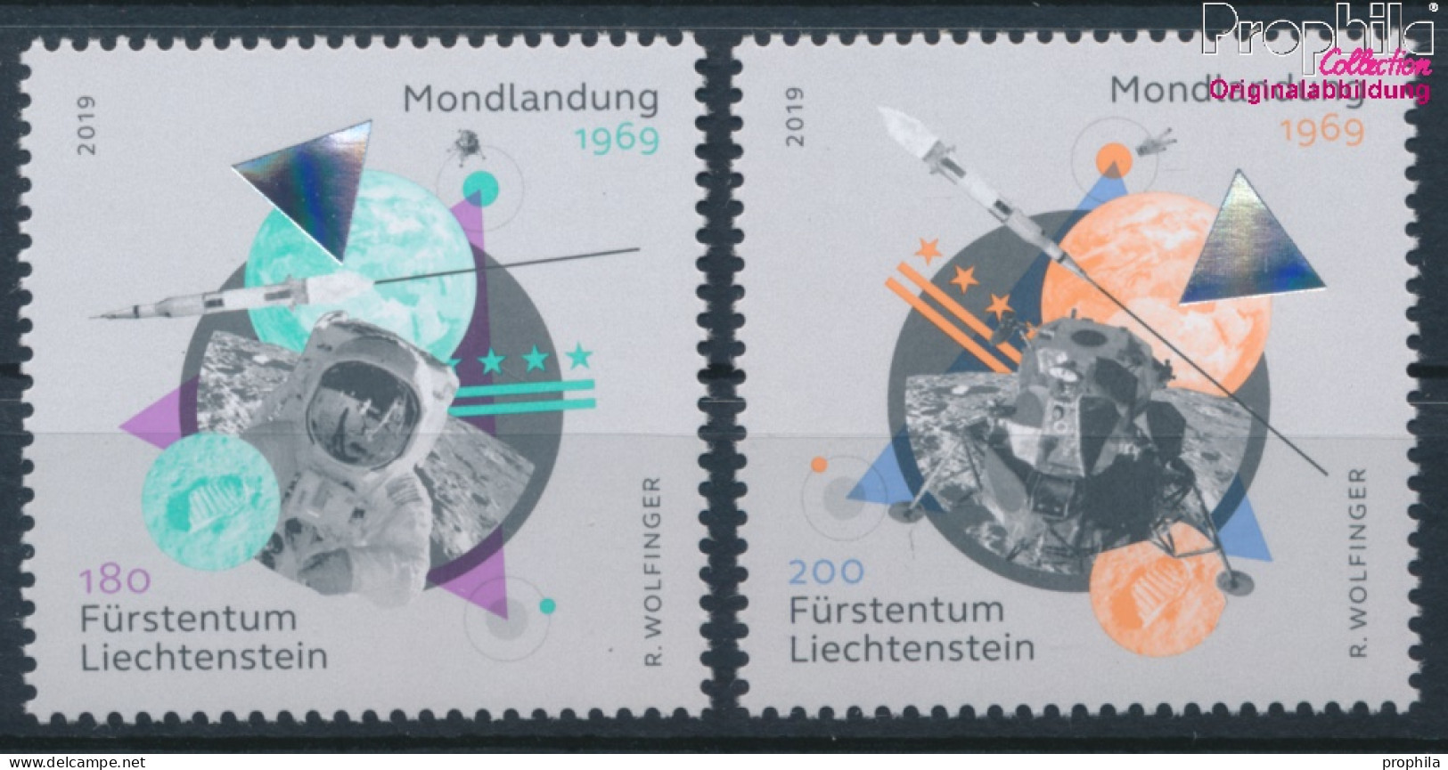 Liechtenstein 1940-1941 (kompl.Ausg.) Postfrisch 2019 Erste Bemannte Mondlandung (10391338 - Ungebraucht