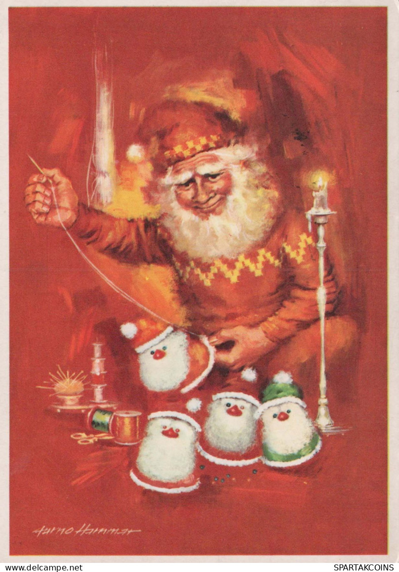 WEIHNACHTSMANN SANTA CLAUS Neujahr Weihnachten GNOME Vintage Ansichtskarte Postkarte CPSM #PBL832.A - Santa Claus