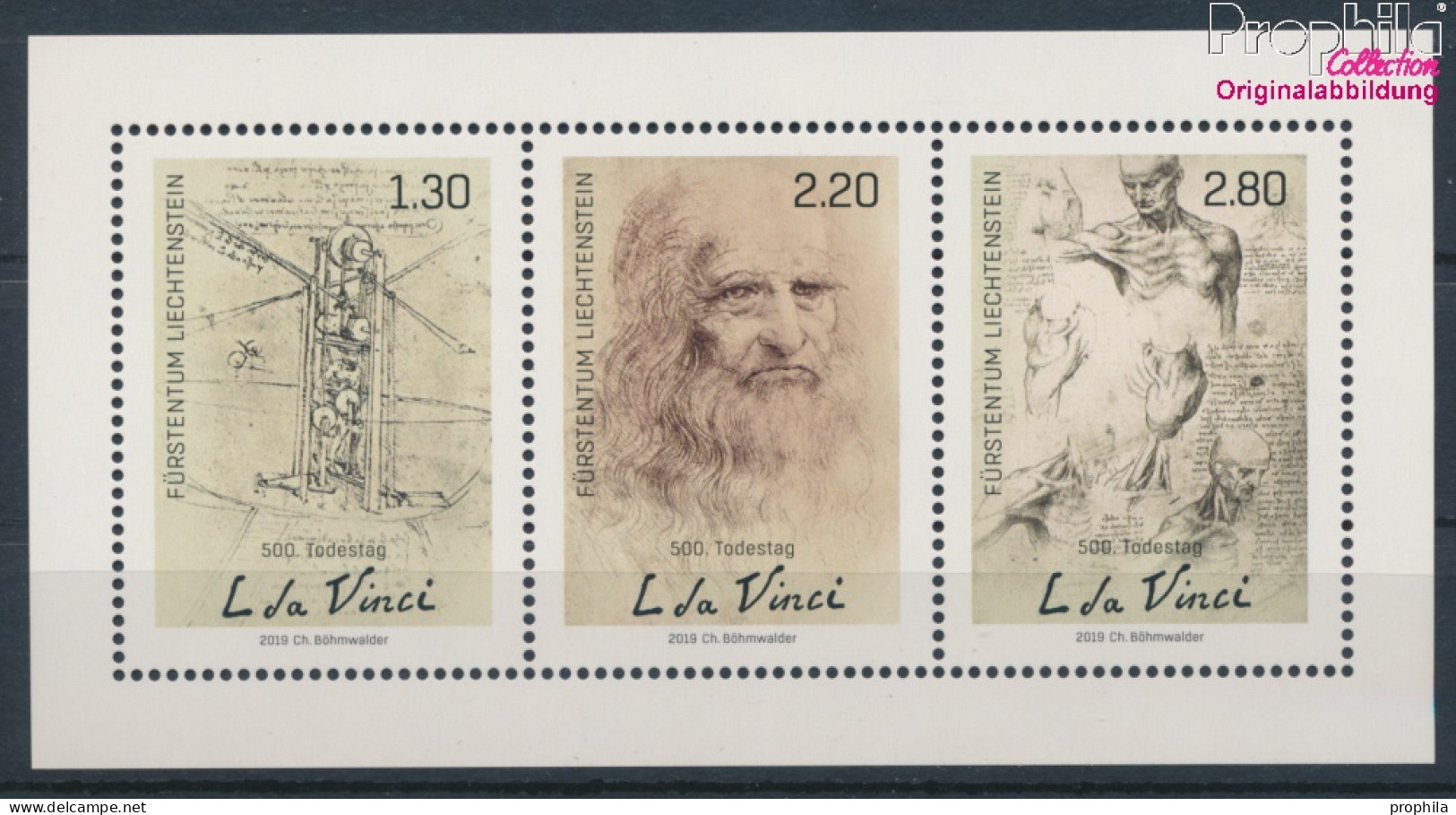 Liechtenstein Block32 (kompl.Ausg.) Postfrisch 2019 Leonardo Da Vinci (10391326 - Ungebraucht