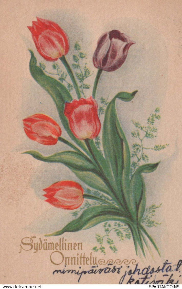 FLOWERS Vintage Ansichtskarte Postkarte CPA #PKE735.A - Blumen