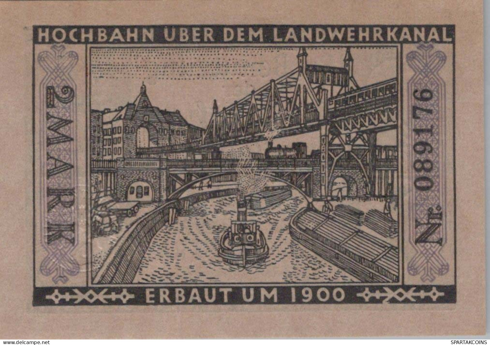 2 MARK 1922 Stadt BERLIN DEUTSCHLAND Notgeld Papiergeld Banknote #PF808 - [11] Local Banknote Issues