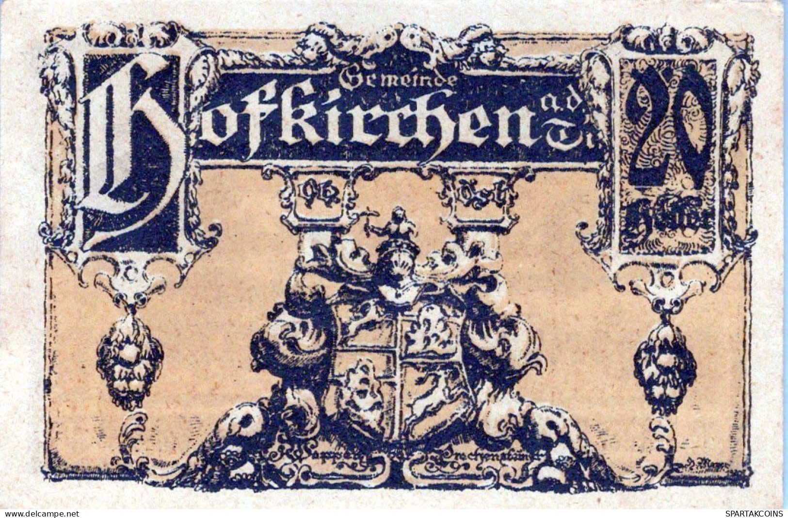 20 HELLER 1920 Stadt HOFKIRCHEN IM MÜHLKREIS Oberösterreich Österreich Notgeld Papiergeld Banknote #PG854 - [11] Emissions Locales