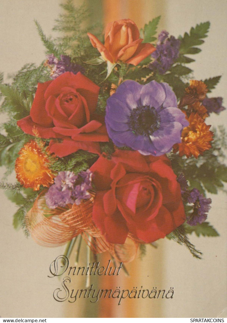 FLOWERS Vintage Postcard CPSM #PAS647.GB - Blumen