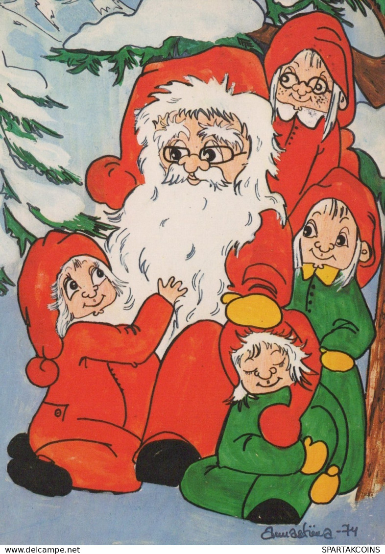 SANTA CLAUS CHRISTMAS Holidays Vintage Postcard CPSM #PAK087.GB - Santa Claus
