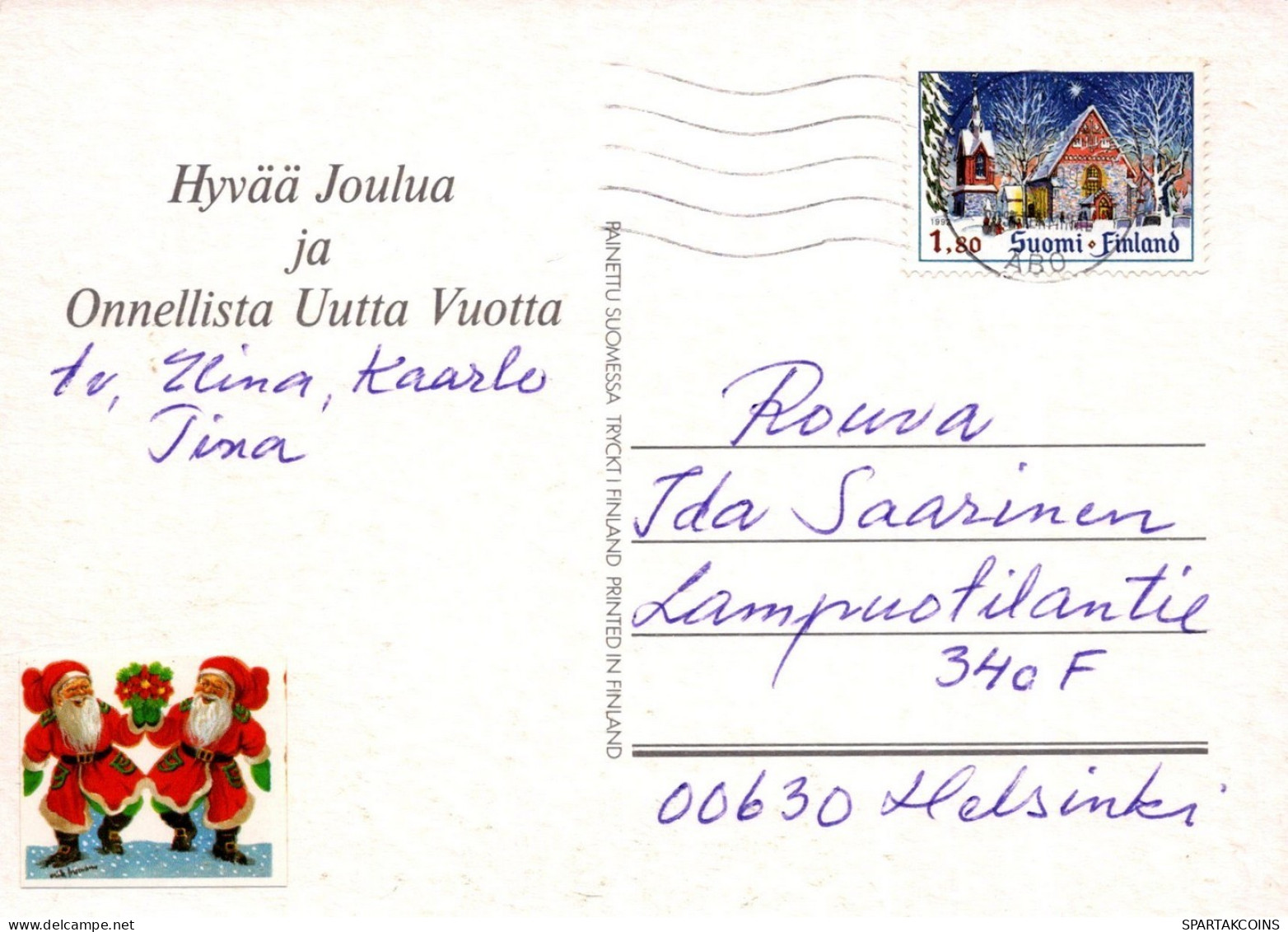 SANTA CLAUS CHRISTMAS Holidays Vintage Postcard CPSM #PAJ673.GB - Kerstman