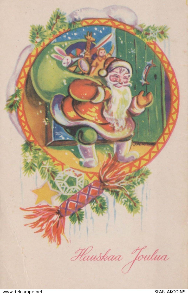 SANTA CLAUS Happy New Year Christmas Vintage Postcard CPSMPF #PKG289.GB - Kerstman