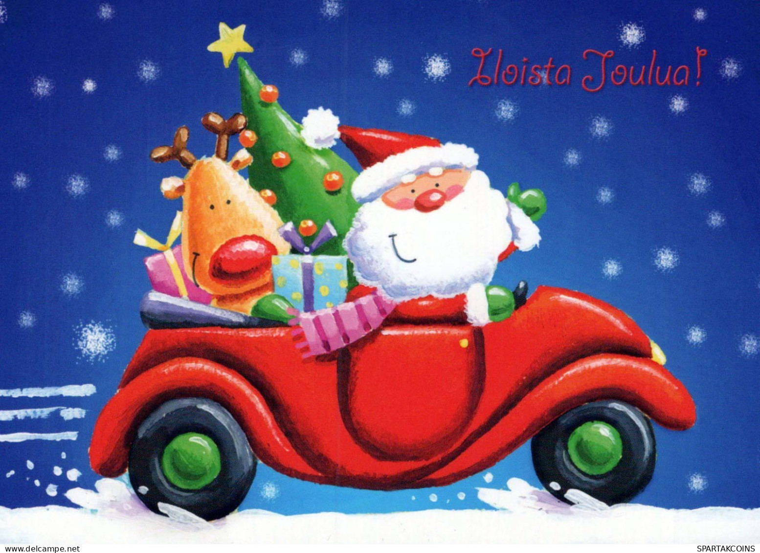 SANTA CLAUS Happy New Year Christmas Vintage Postcard CPSM #PBL506.GB - Kerstman