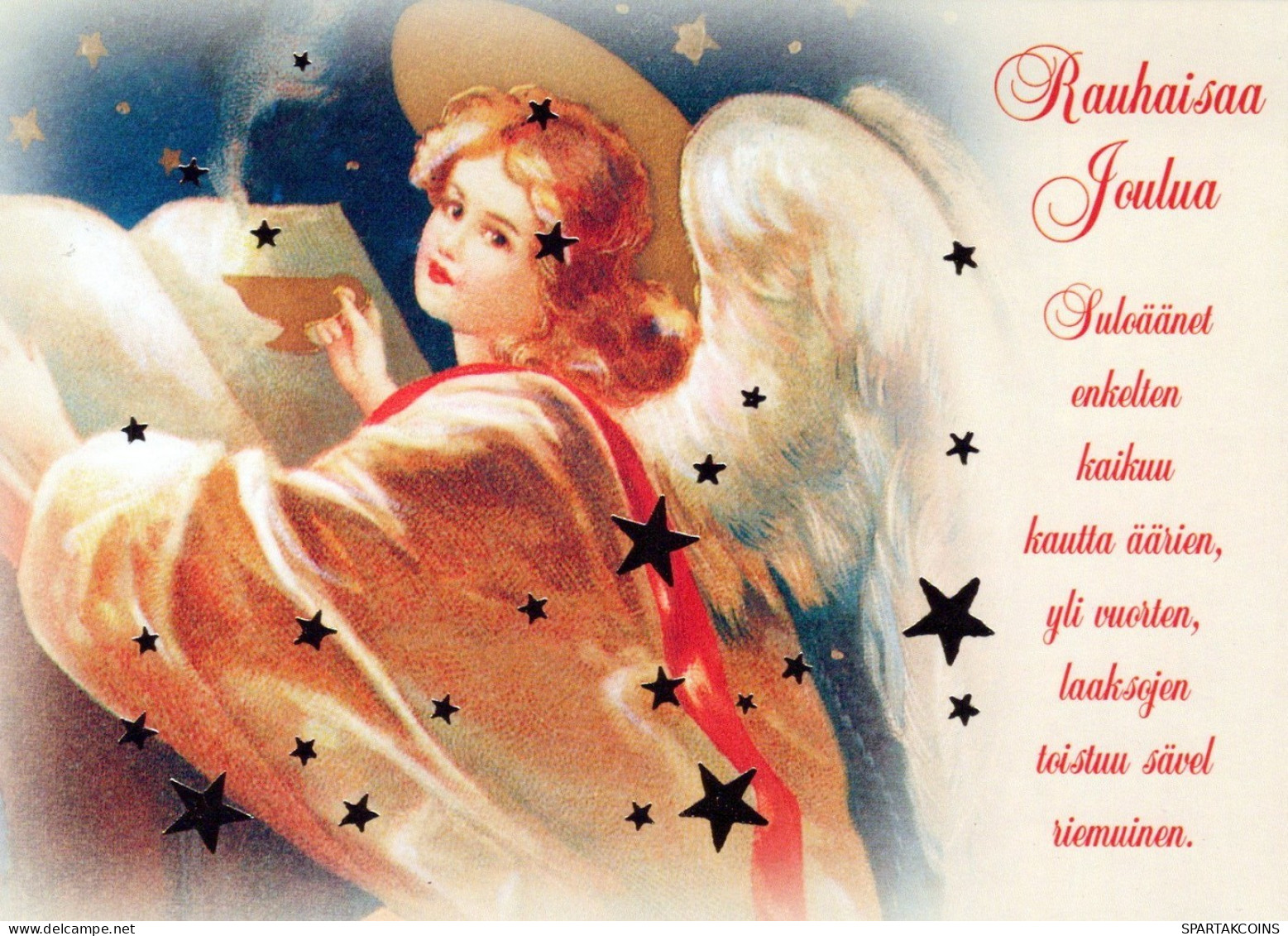 ANGELO Buon Anno Natale Vintage Cartolina CPSM #PAH076.IT - Anges