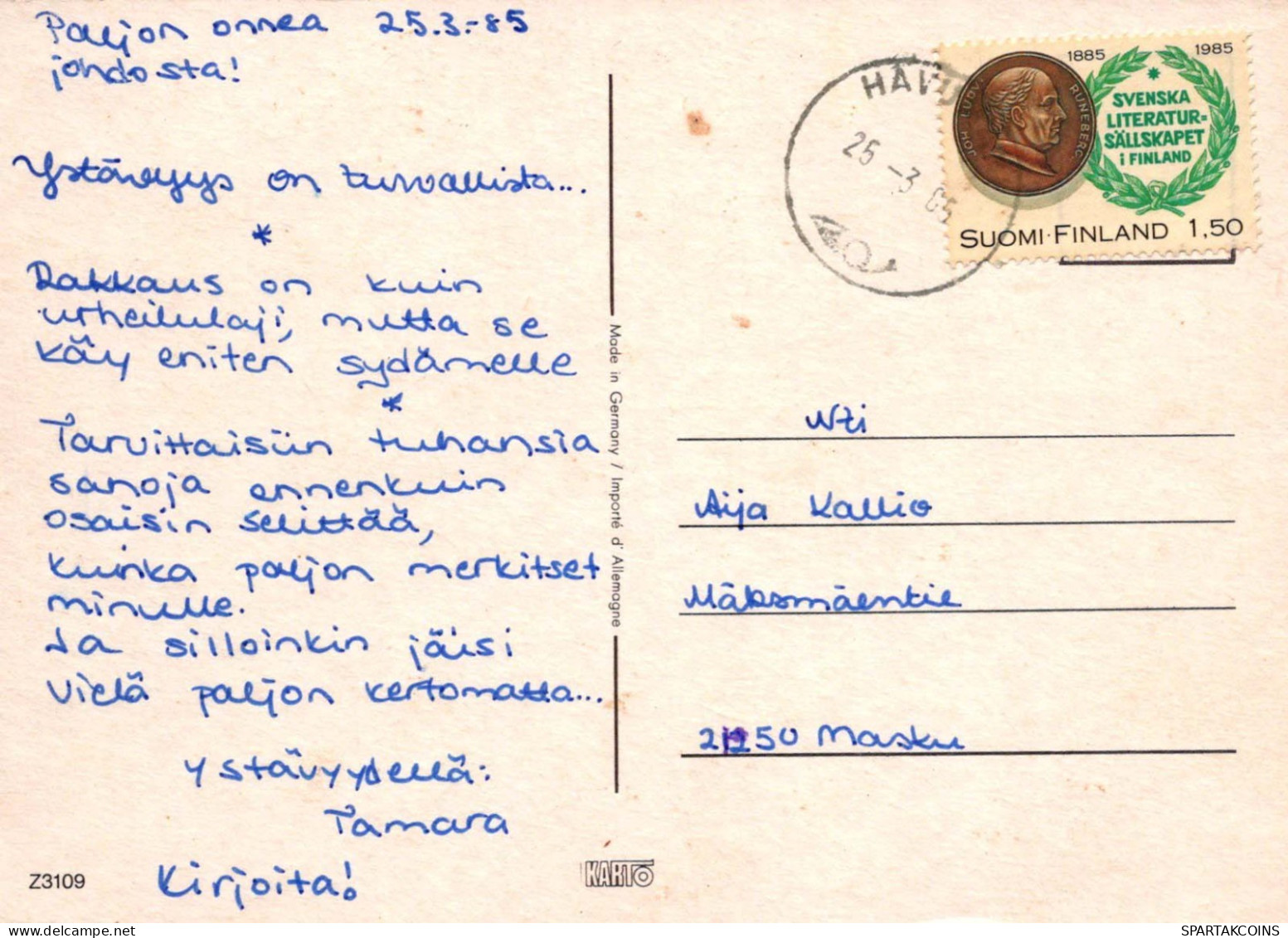 FLORES Vintage Tarjeta Postal CPSM #PAS648.ES - Blumen