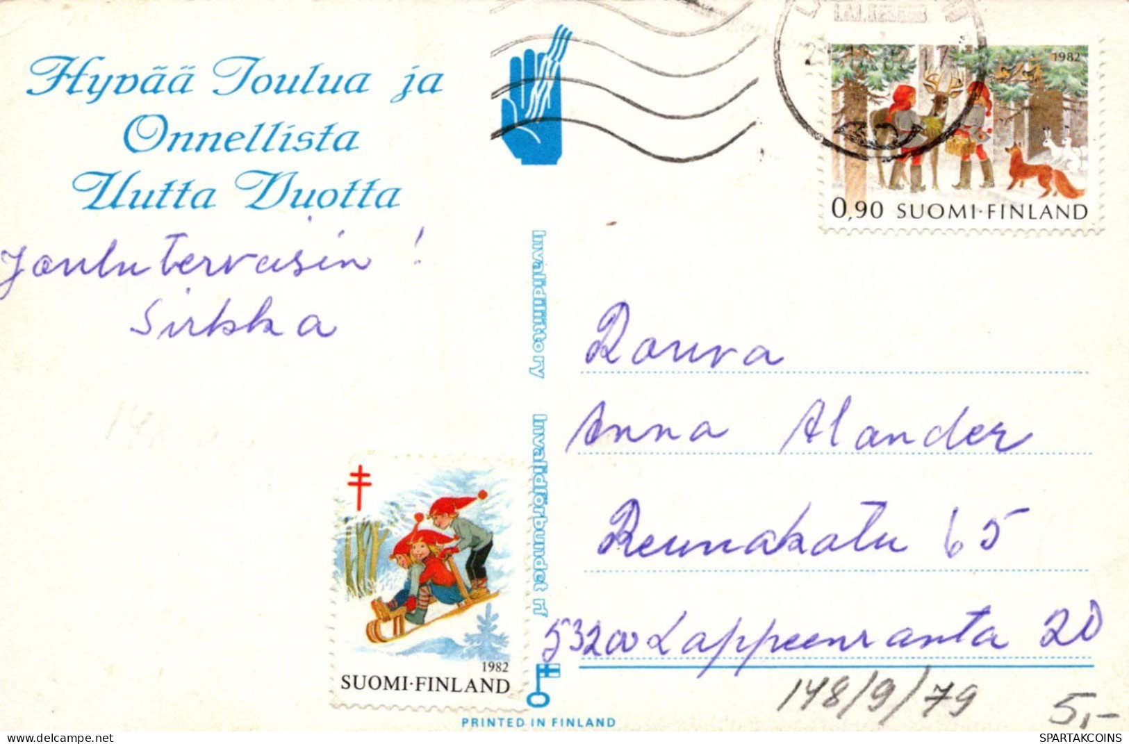 Buon Anno Natale BAMBINO Vintage Cartolina CPSMPF #PKD120.IT - Nieuwjaar