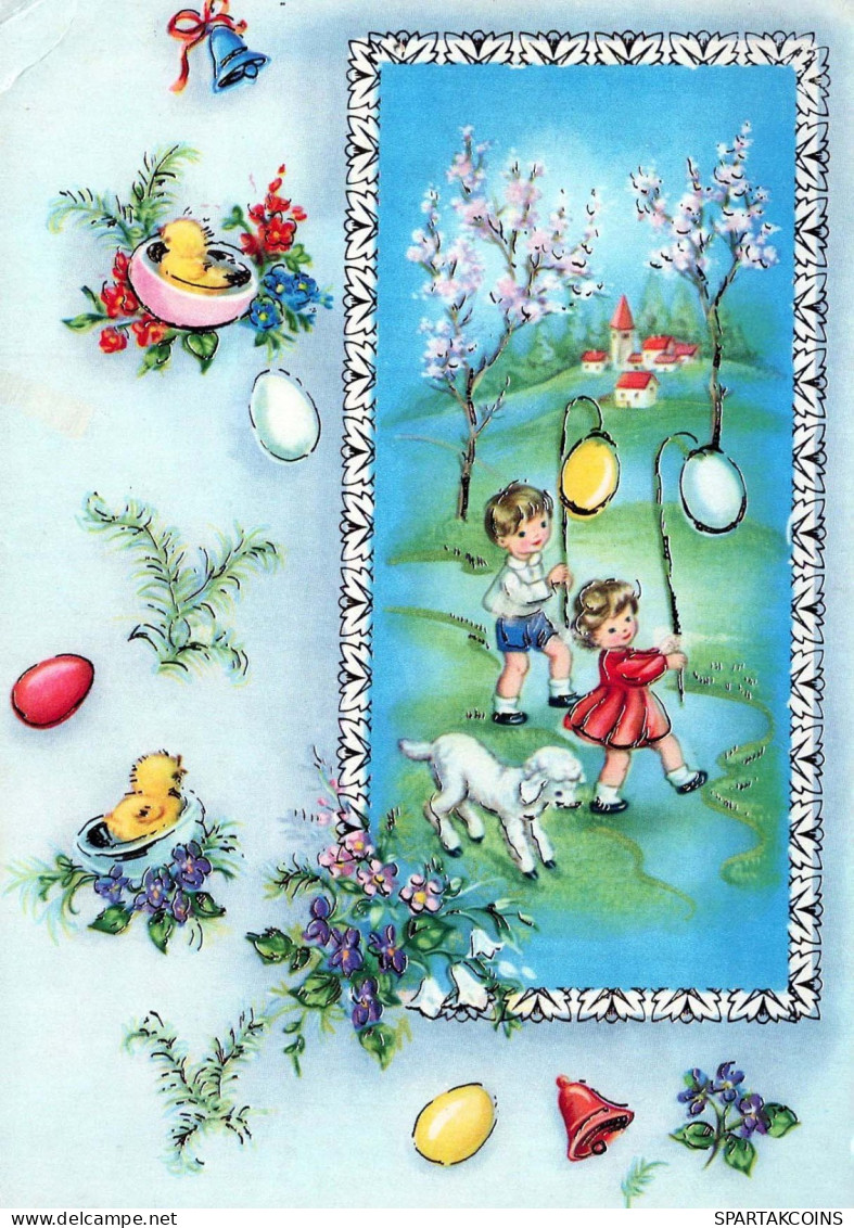 PASQUA BAMBINO UOVO Vintage Cartolina CPSM #PBO300.IT - Pâques