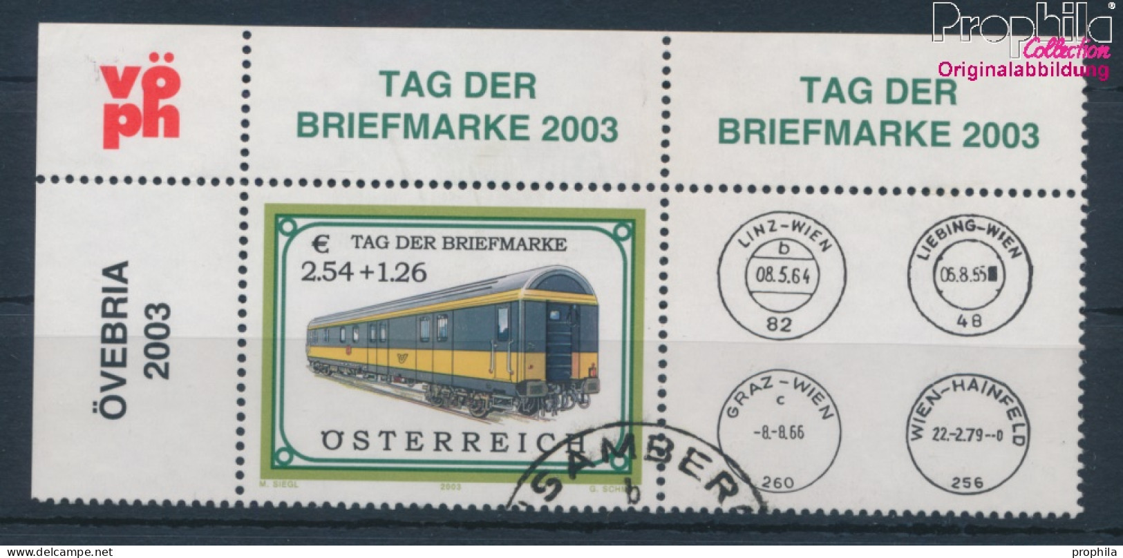 Österreich 2414Zf Mit Zierfeld (kompl.Ausg.) Gestempelt 2003 Bahnpostwagen (10404399 - Gebruikt