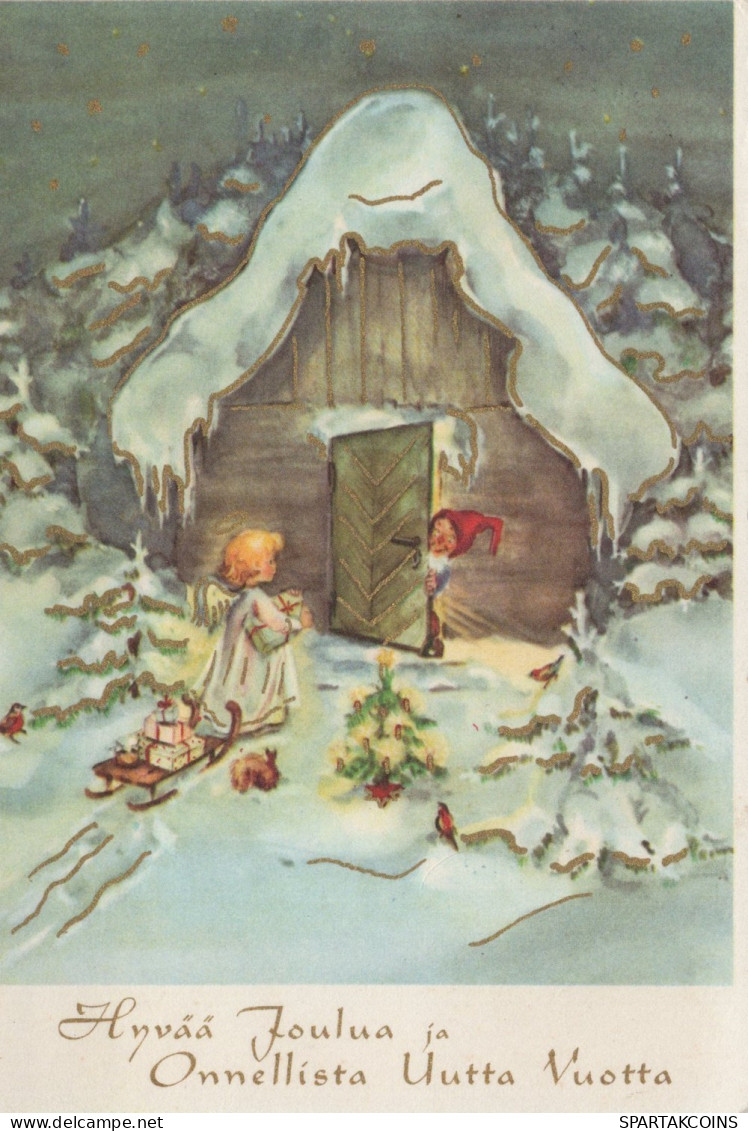 ENGEL WEIHNACHTSFERIEN Feiern & Feste Vintage Ansichtskarte Postkarte CPSM #PAH139.DE - Angeli