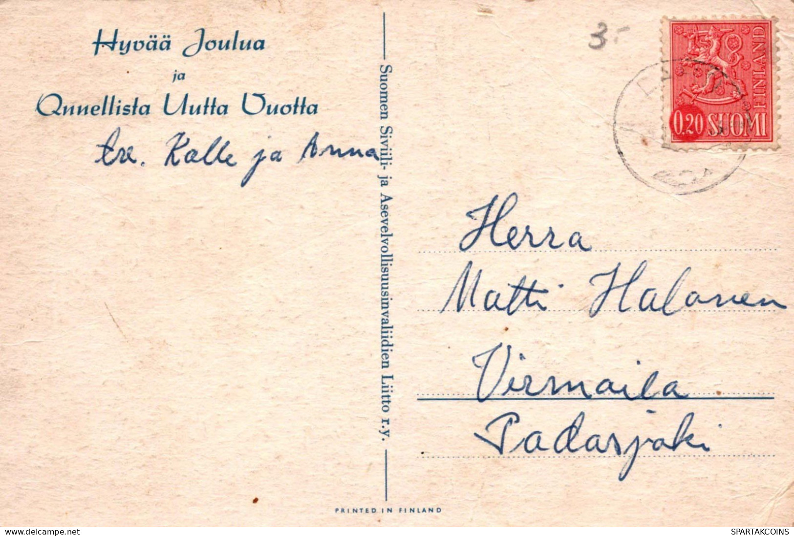 Feliz Año Navidad GNOMO Vintage Tarjeta Postal CPSMPF #PKD921.ES - Nouvel An