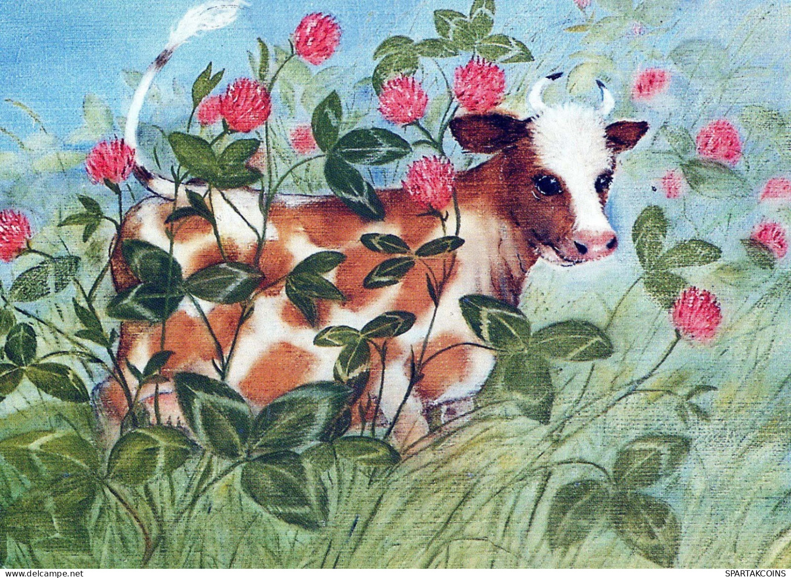 VACA Animales Vintage Tarjeta Postal CPSM #PBR816.ES - Kühe