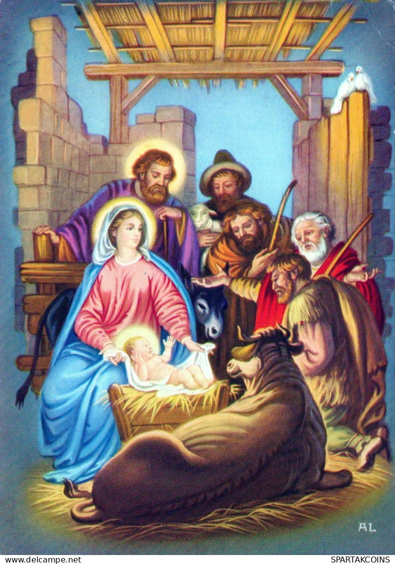 Virgen María Virgen Niño JESÚS Navidad Religión Vintage Tarjeta Postal CPSM #PBP686.ES - Jungfräuliche Marie Und Madona