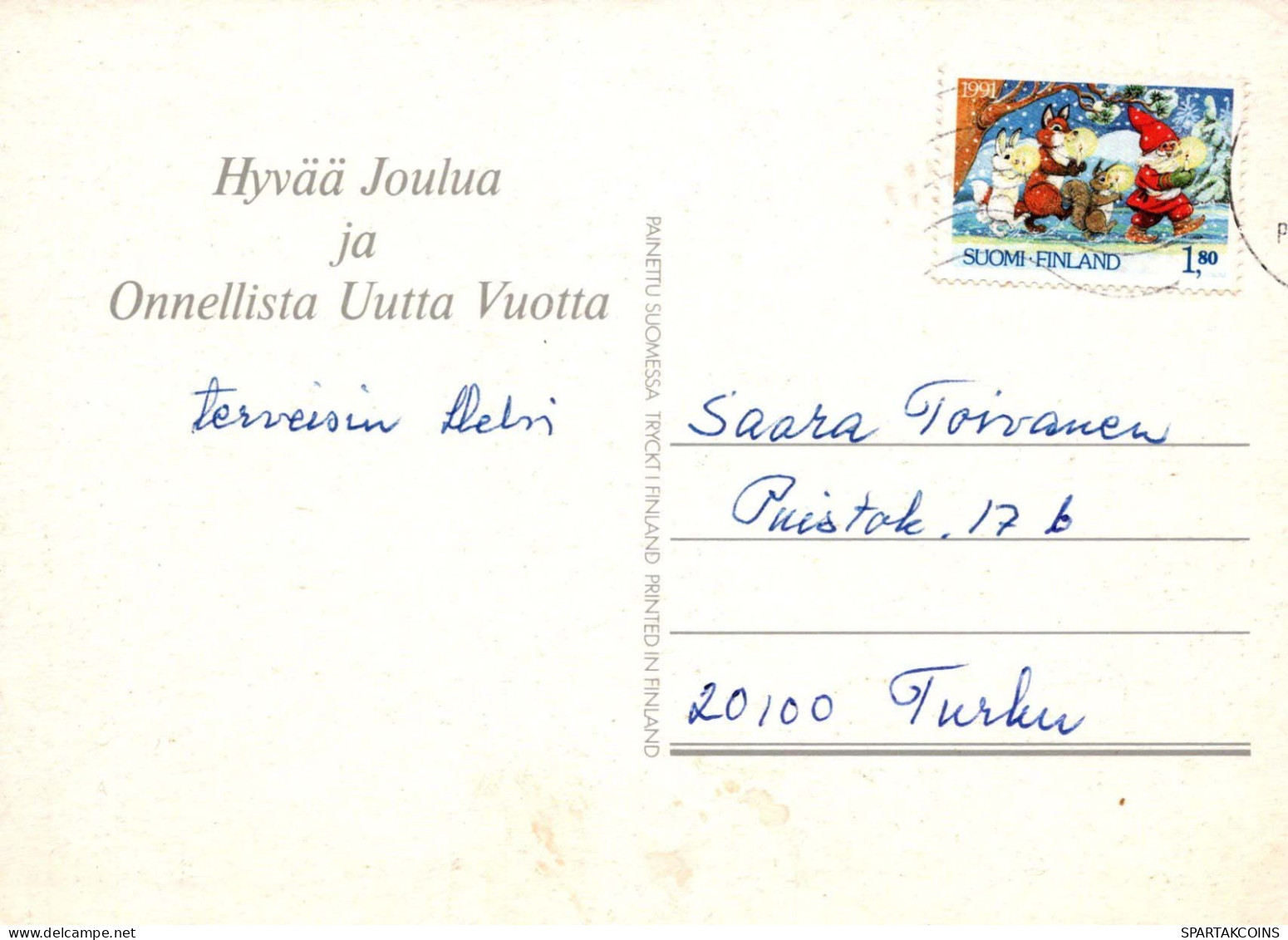 Feliz Año Navidad VELA Vintage Tarjeta Postal CPSM #PBO045.ES - Nouvel An