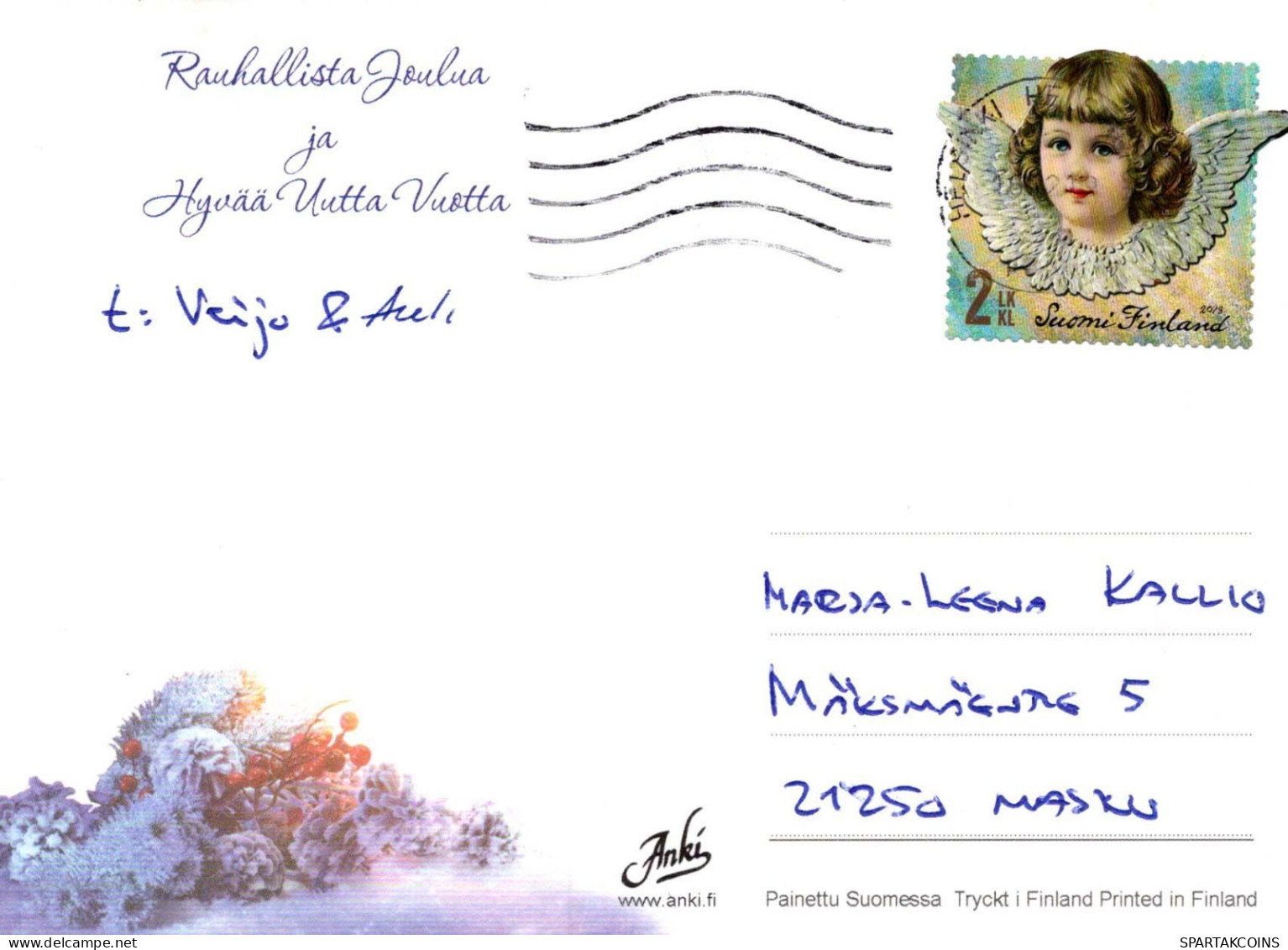 Feliz Año Navidad Vintage Tarjeta Postal CPSM #PBN121.ES - Anno Nuovo