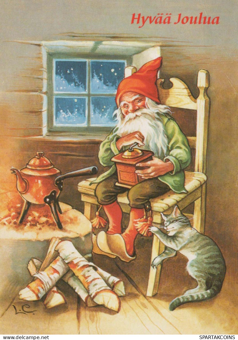 PAPÁ NOEL Feliz Año Navidad Vintage Tarjeta Postal CPSM #PBL507.ES - Santa Claus