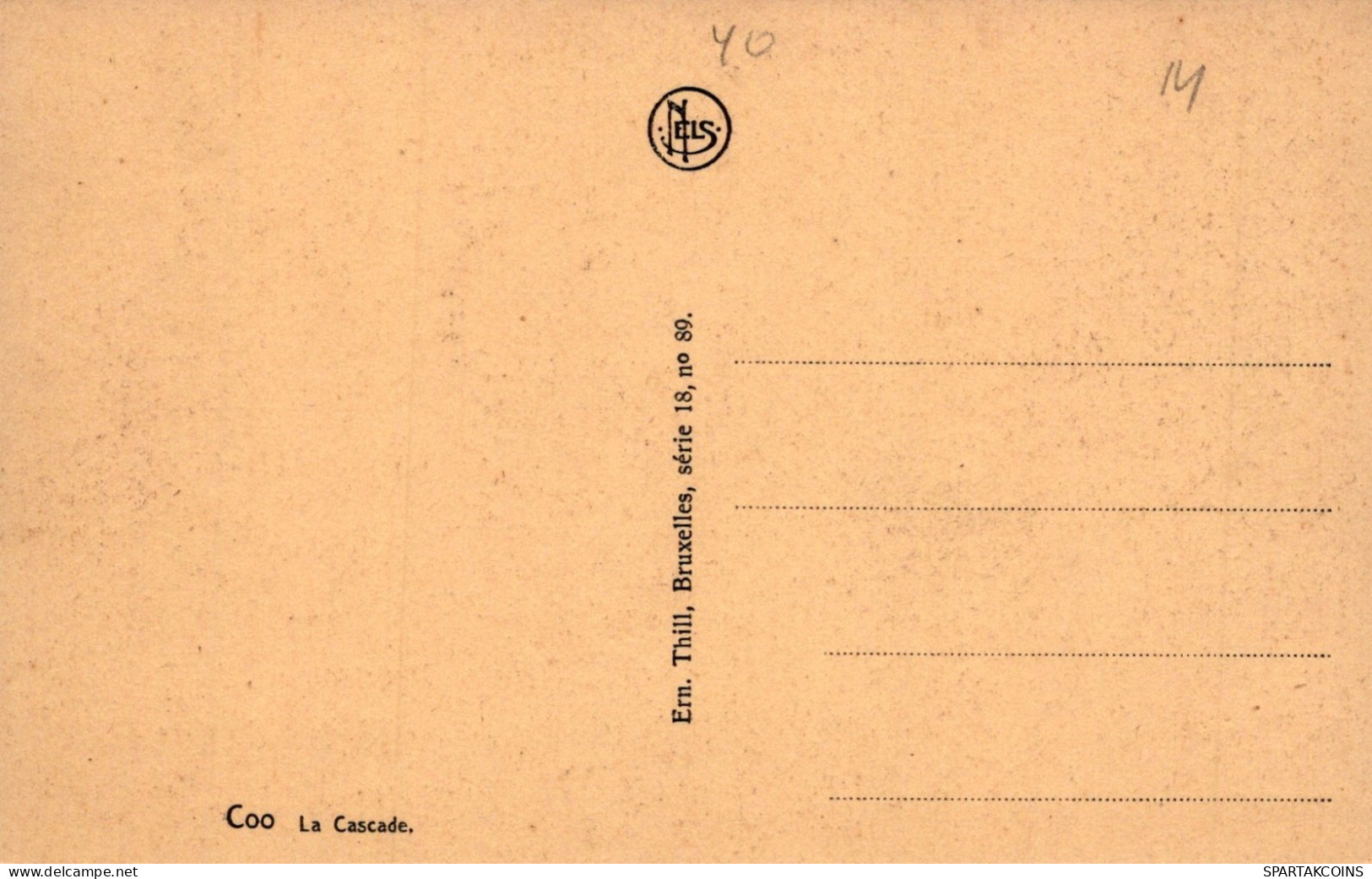 BELGIEN COO WASSERFALL Provinz Lüttich (Liège) Postkarte CPA Unposted #PAD159.DE - Stavelot