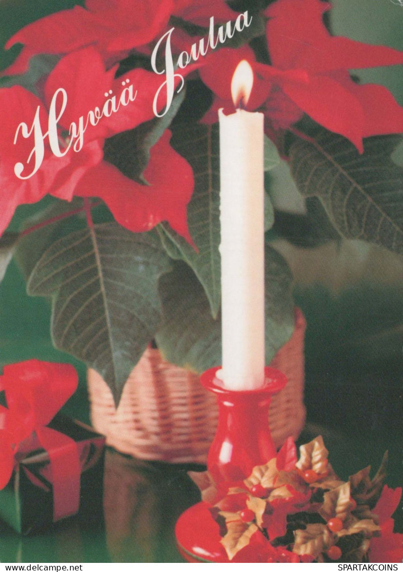 Neujahr Weihnachten KERZE Vintage Ansichtskarte Postkarte CPSM #PBA364.DE - New Year