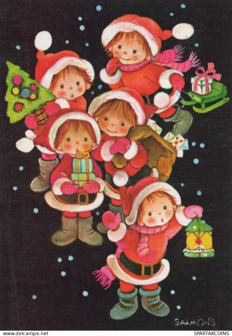 Neujahr Weihnachten KINDER Vintage Ansichtskarte Postkarte CPSM #PAY068.DE - New Year