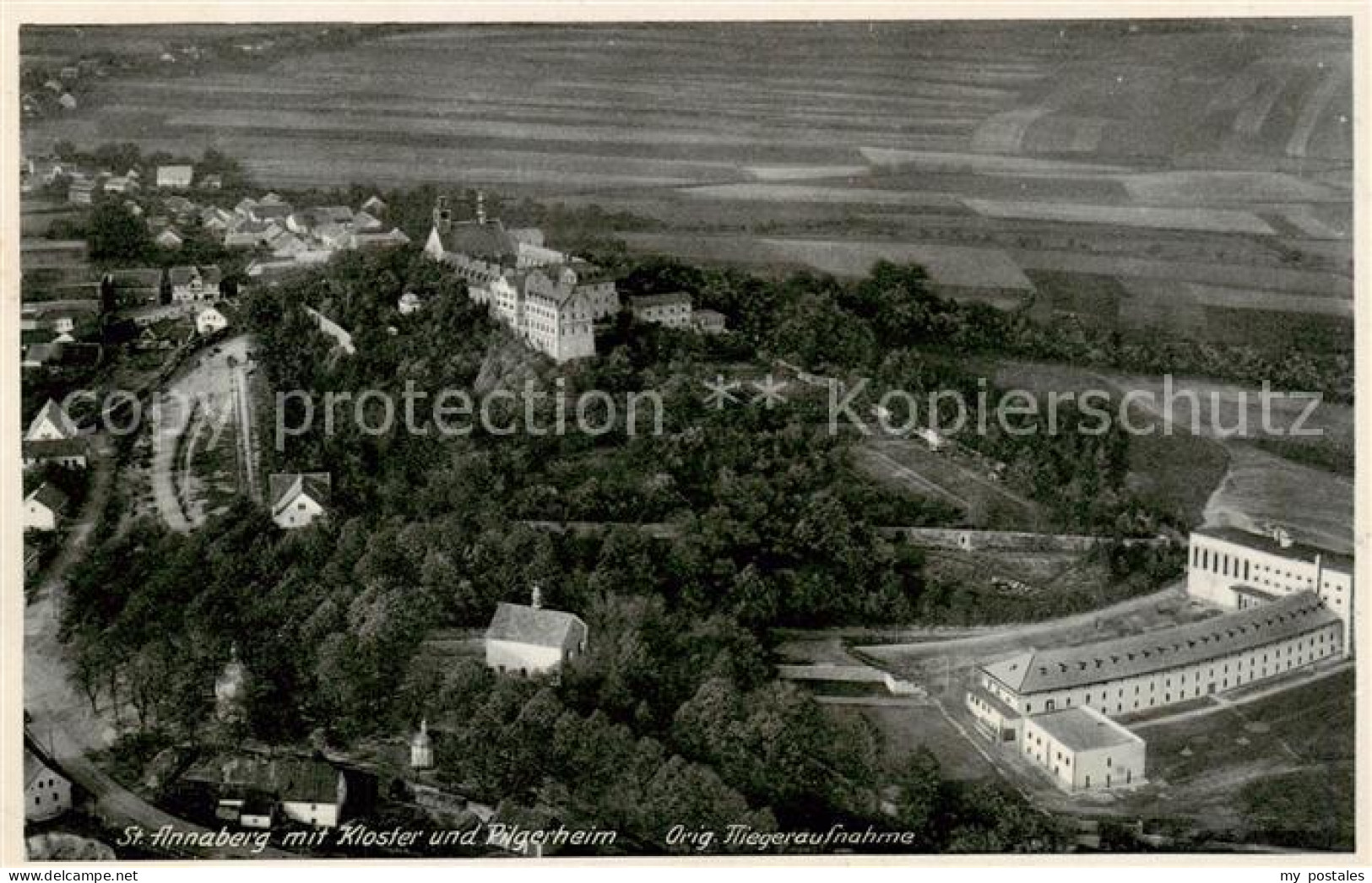 73831831 St Annaberg Oberschlesien PL Fliegeraufnahme Mit Kloster Und Pilgerheim - Poland