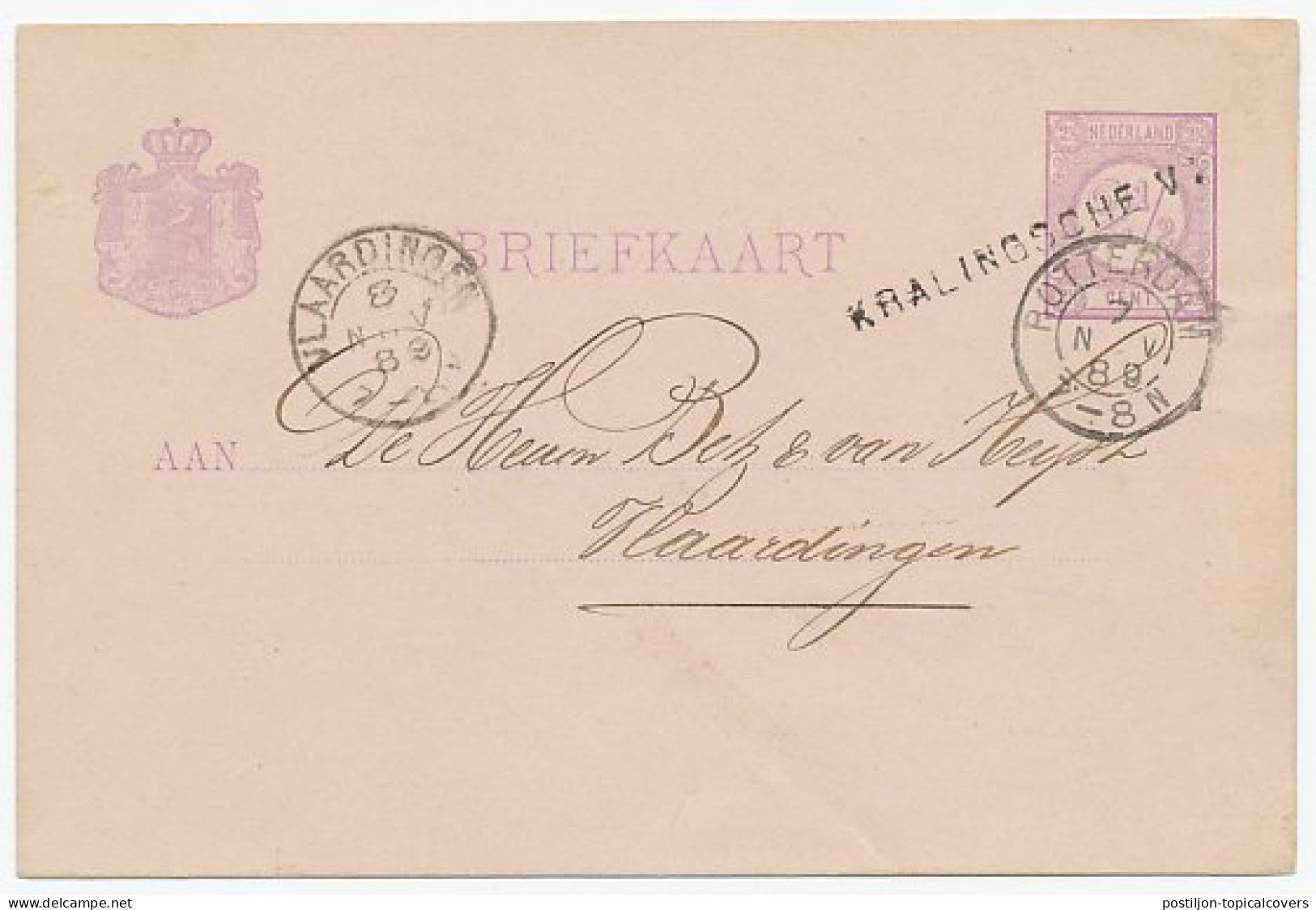 Naamstempel Kralingsche V: 1889 - Covers & Documents