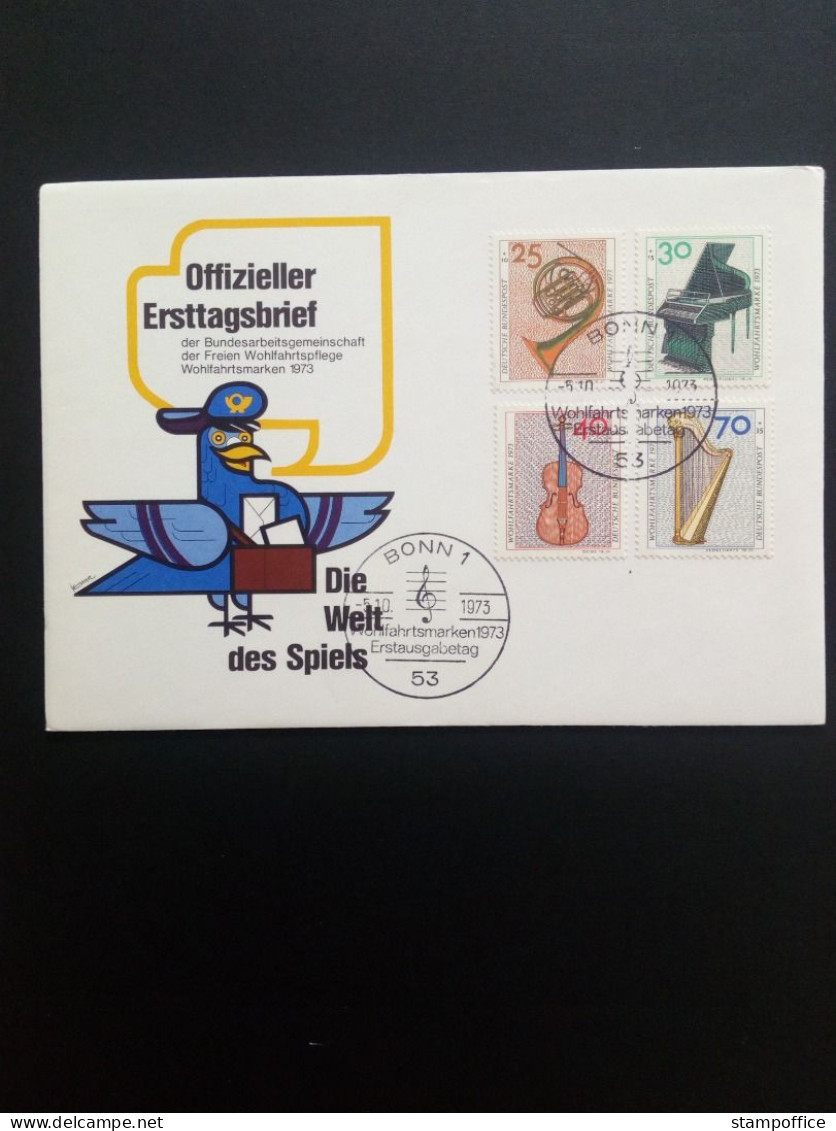 DEUTSCHLAND MI-NR. 782-785 FDC WOHLFAHRT 1973 MUSIKINSTRUMENTE - Autres & Non Classés