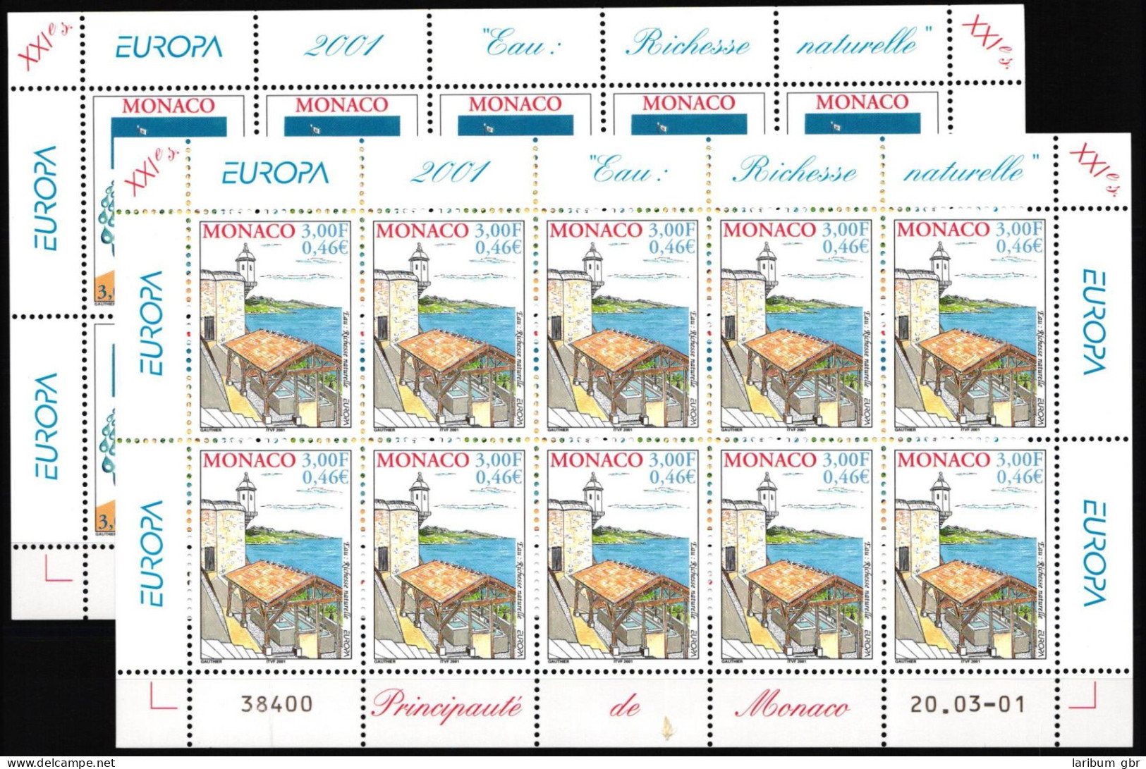 Monaco 2550-2551 Postfrisch Als Kleinbögen, Cept 2001 #NF645 - Other & Unclassified