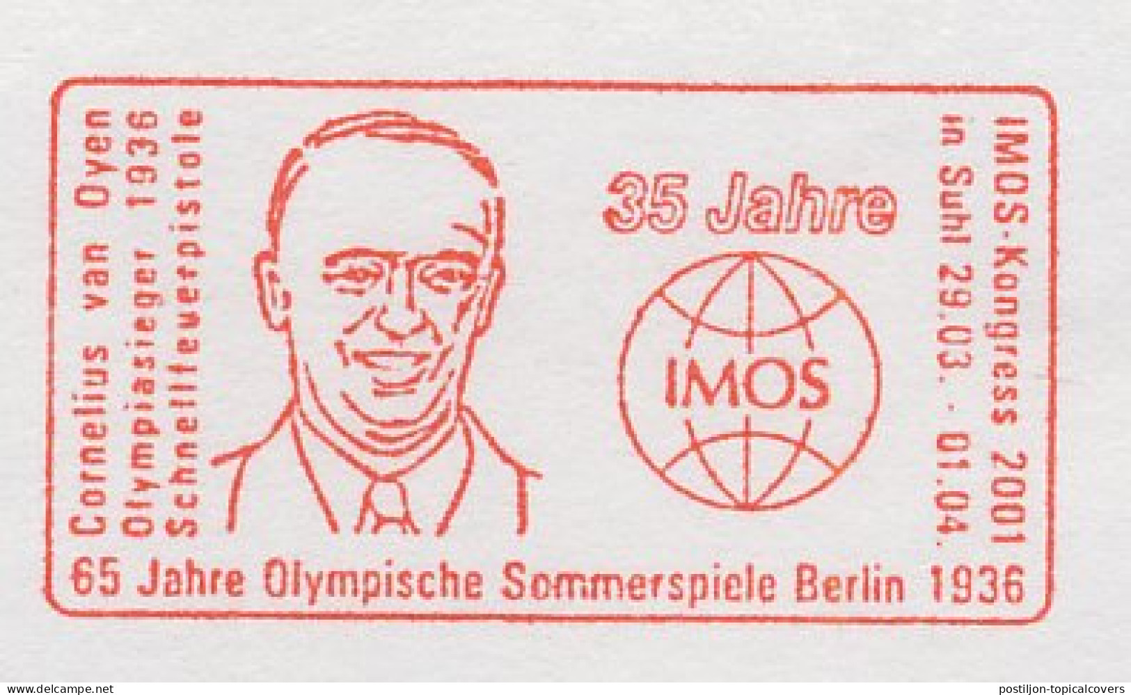 Meter Cut Germany 2001 Olympic Games 1936 - Pistol Shooting - Andere & Zonder Classificatie