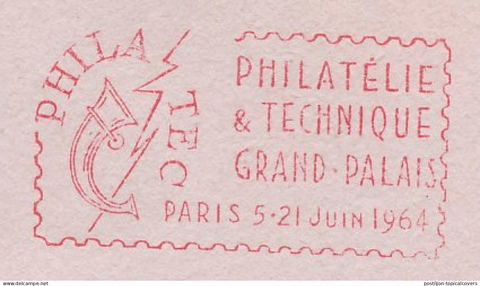 Meter Cut France 1963 Philately & Technology - Exhibition - Autres & Non Classés