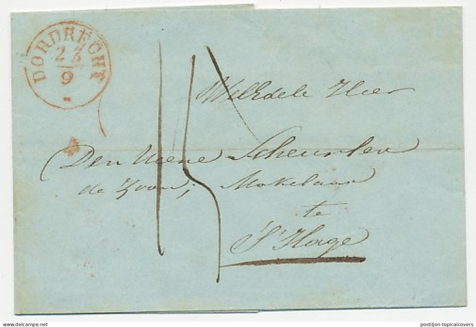 Distributiekantoor Terheiden - Dordrecht - Den Haag 1843 - ...-1852 Vorläufer