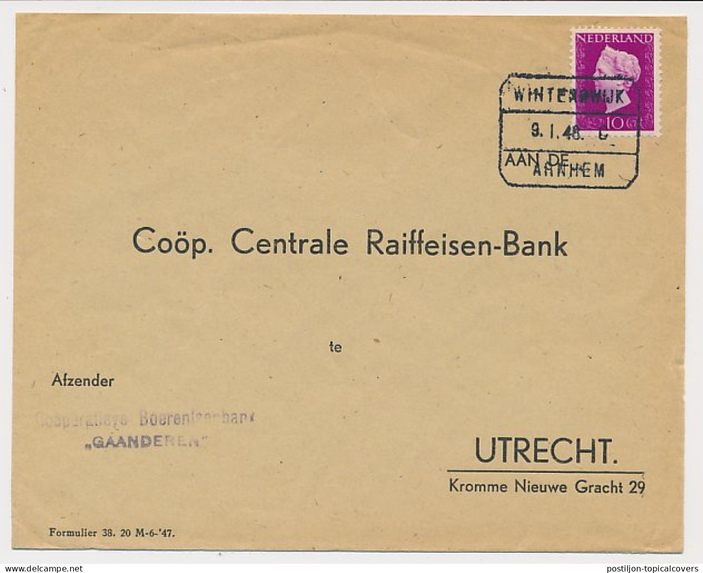 Treinblokstempel : Winterswijk - Arnhem C 1948 - Ohne Zuordnung