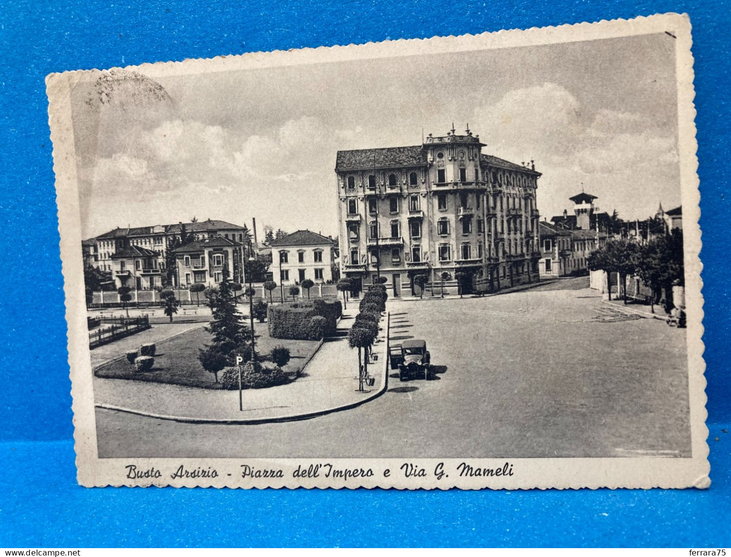 CARTOLINA BUSTO ARSIZIO PIAZZA DELL'IMPERO E VIA G.MAMELI  VIAGGIATA. - Busto Arsizio