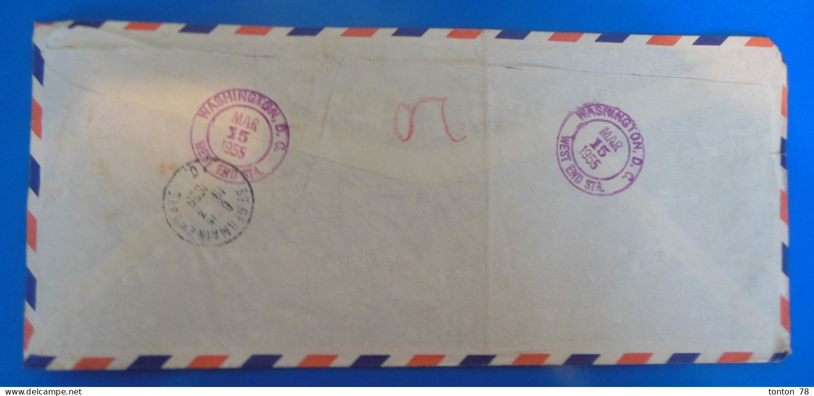 LETTRE  -  ETATS UNIS 1955  -  SUPERBE AFFRANCHISSEMENTS - Lettres & Documents