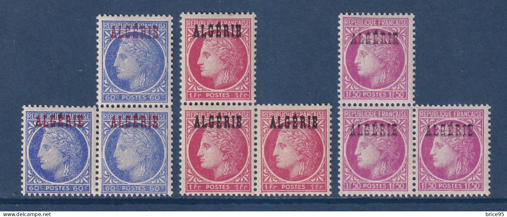 Algérie - YT N° 227 à 229 ** Et * - Neuf Sans Et Avec Charnière - 1945 à 1947 - Unused Stamps