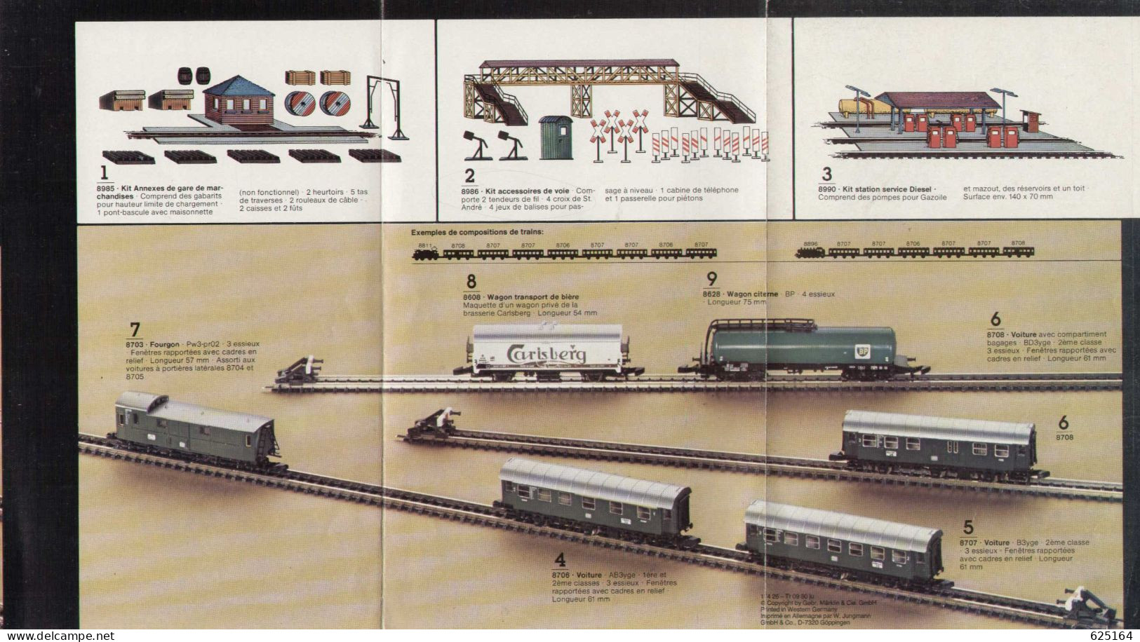 Catalogue MÄRKLIN 1980 MINI-CLUB Z Nouveautés FOLDER + Faller Kibri Vollmer Noch Preiser - Französisch