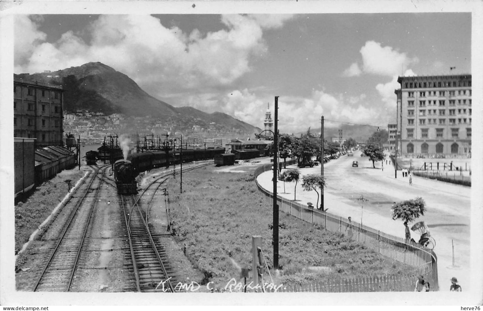 Carte Photo - CHINE - K. AND C. RAILWAY - HONG KONG - CHINA - Train - Chine (Hong Kong)