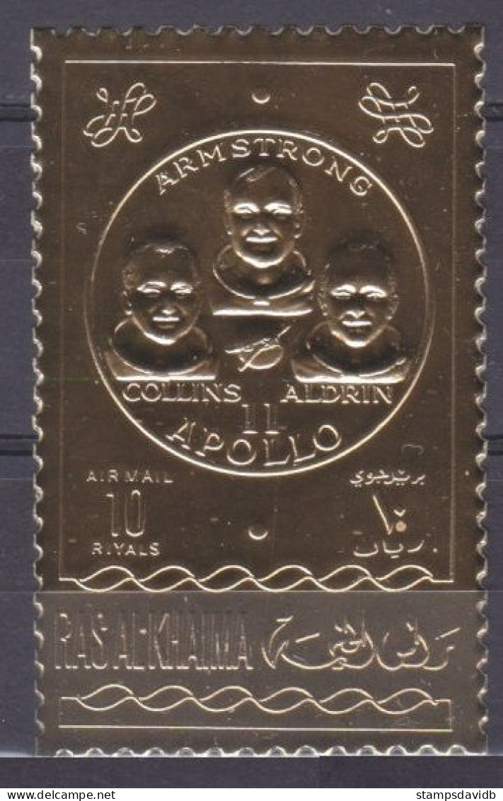 1970 Ras Al Khaima B353 Gold Astronaut - Apollo 11 15,00 € - Azië