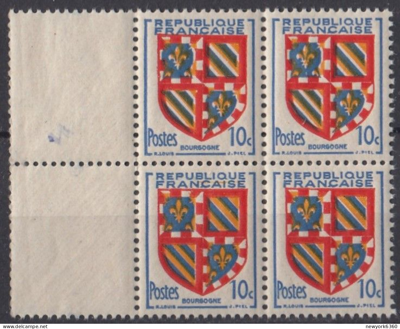 1949 FRANCE N** 834 MNH Bloc De 4 - Unused Stamps